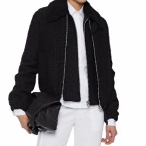 🌸Helmut Lang Black Tweed Bomber Jacket, L